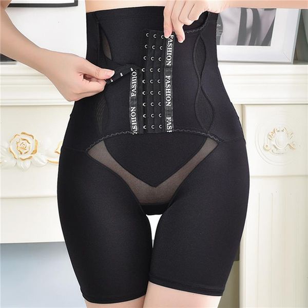 

women high waist trainer body zip shaper panties tummy belly control slimming shapewear girdle underwear, Black;white
