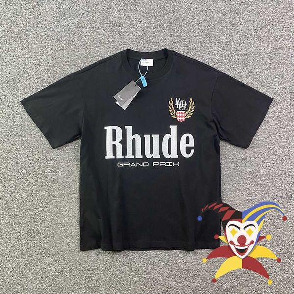 

oversized rhude prize competition t shirt men women 1 1 graphic printed tee short sleeve, White;black