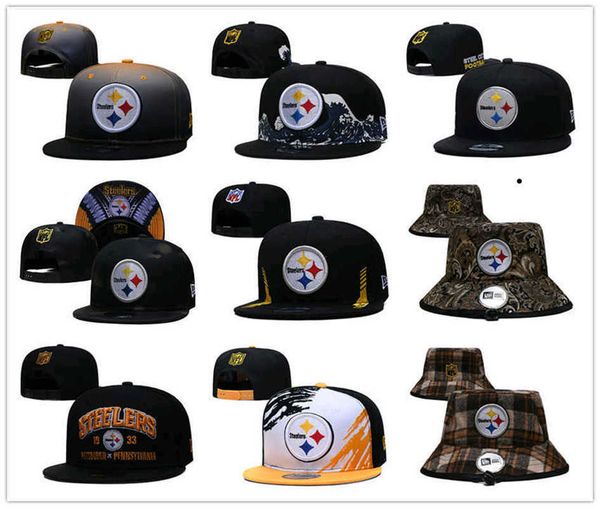 

snapbacks''pittsburgh''steelers''football hats cap adjustable fit hat, Black;white