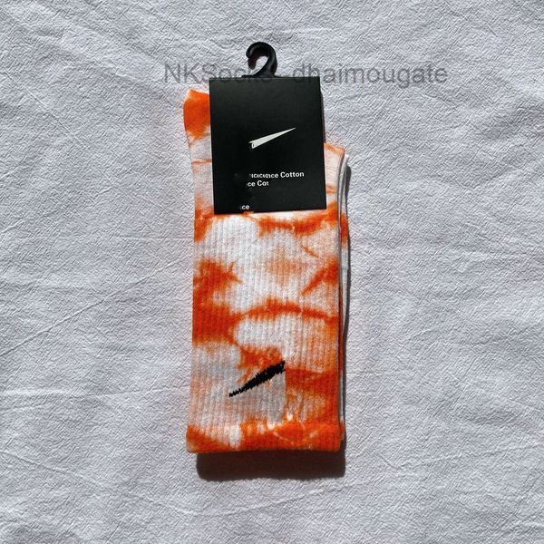 

fashion classic men's socks hook brand cotton tie dyed long tube street couple middle moisture absorption sock men women luxury medium, Black