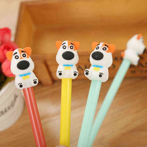 

pen creative three dimensional silicone dumb dog neutral cute cartoon learning stationery office supplies water based signature