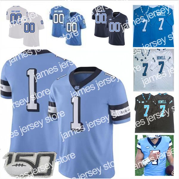 

james custom college north carolina tar heels unc football jersey sam howell ty chandler josh downs antoine green emery simmons jeremiah gem, Black