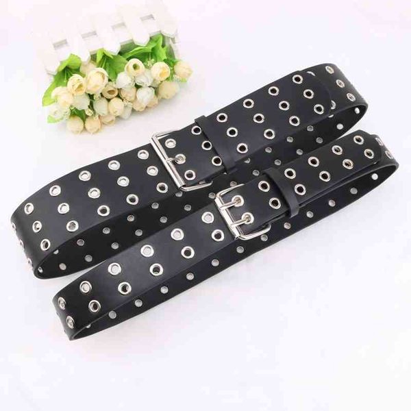 

belts ultra wide waistband, double row buckle, eye-catching women's belt, black decorative rivet, fashionable belt trend t86a, Black;brown