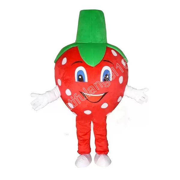 Personaggio mascotte fragola di Halloween Costume cartone animato Animale di peluche Personaggio a tema anime Formato adulto Natale Carnevale Festival Vestito operato