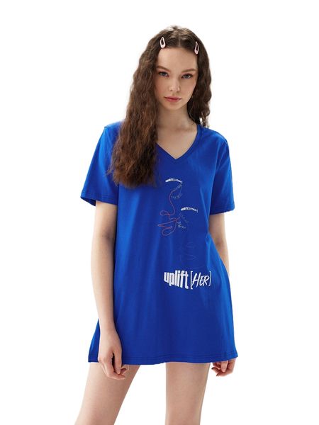 

x empower you letter graphic slit hem tee 79k3#, White