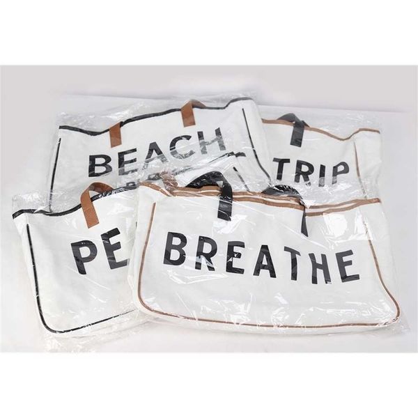

high-capacity signature cotton children's portable hand bag fshion letters printing large capacity tote bag shopping canvas student out
