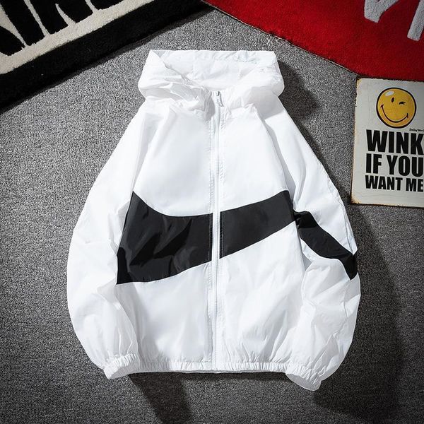 

hooded jacket for men patchwork casual male coat hip pop loose long sleeve men s sprotwear zipper cargo spring man clothe 220715, Black;brown