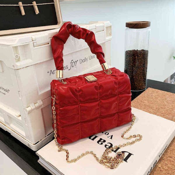 

bag female new fashion small bag checkered single shoulder messenger girl's convenience hand 220509