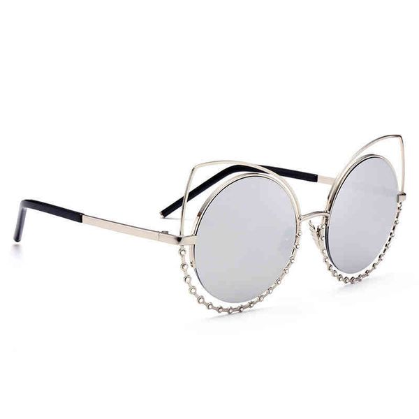 

fanjia super texture colorful cat's eye sunglass fashion street p sunglass 648, White;black
