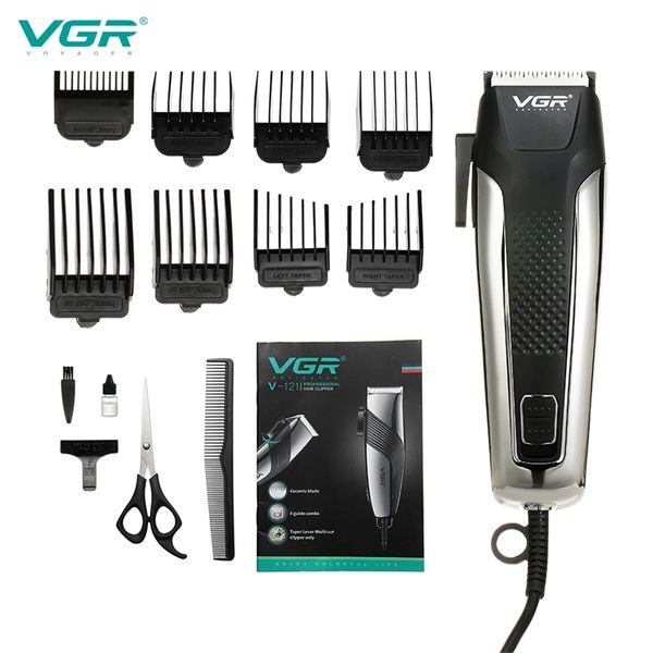 VGR Cabelo Clipper Profissional Máquina Elétrica Cut Adult Magic S Wired Power Apartadores Kit Men 220712