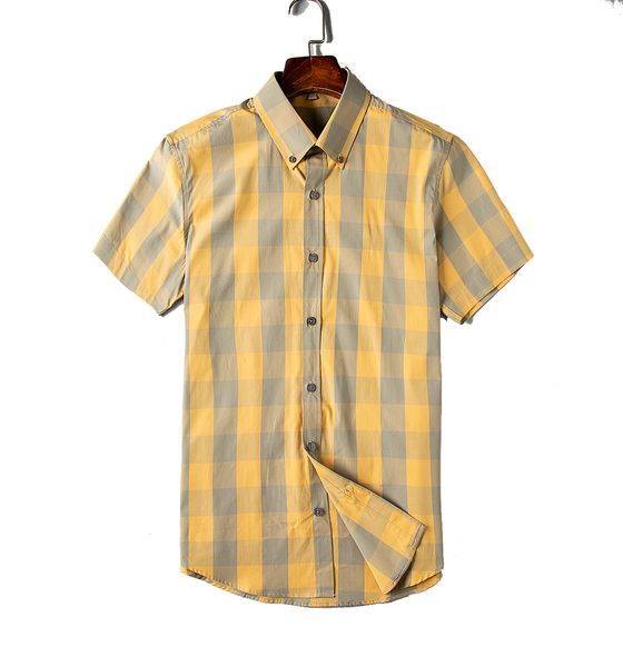 Camisas de vestido dos homens BBRAANA 4 estilos Camisas dos homens de Havaí Carta Impressão Designer Camisa Slim Fit Homens Moda Manga Longa Casual Moalhão M-3XL # 19