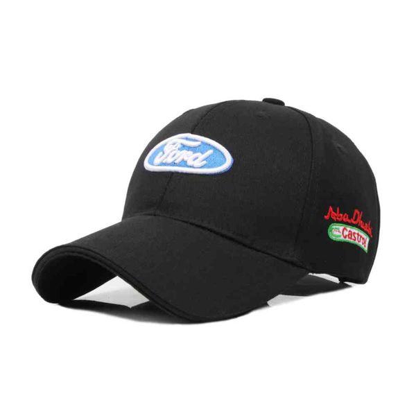 

embroidered ford baseball cap car duck tongue hat 4s shop group work hat, Blue;gray