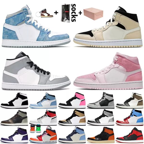 

2022 selling jumpman 1 1s high og shoes twist obsidian unc 1s basketball shoes melody fearless dark mocha valentines day trainers sneakers