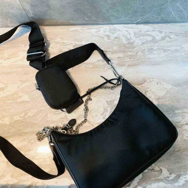 

shoulder bags designers luxurys ladies three-piece bag handbag women fashion mother nylon cossbody letter purse handbags chains wallet