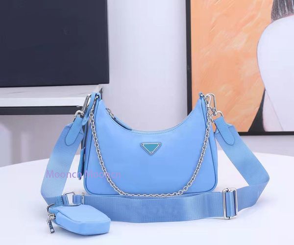 

women fashion black nylon shoulder messenger bag for womens handbag hobo designer with mini pocket luxury brand female crossbody quality