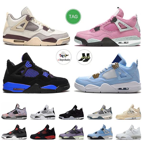 

new og jumpman 4s craft unc basketball shoes 4 big size 13 military black cat royal university blue pink fire red thunder infrared mens wome