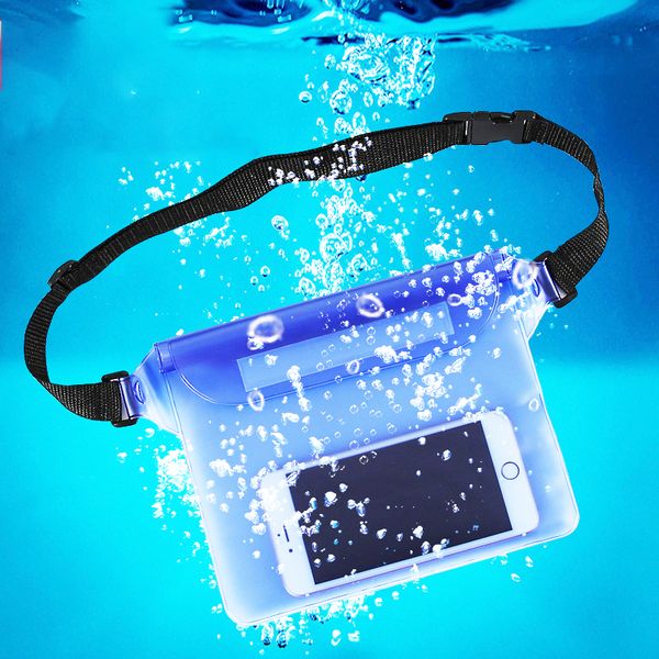 

universal swimming bag diving waist bag waterproof mobile phone fanny pack case cover for beach sports