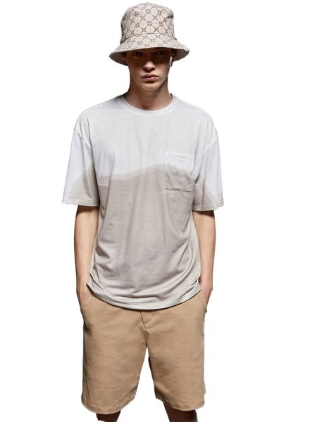 

x manon pradier men drop shoulder patch pocket tee 34co#, White;black