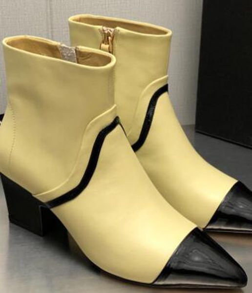 

women's luxury 2c high end genuine leather boots designer heel shoes, Black