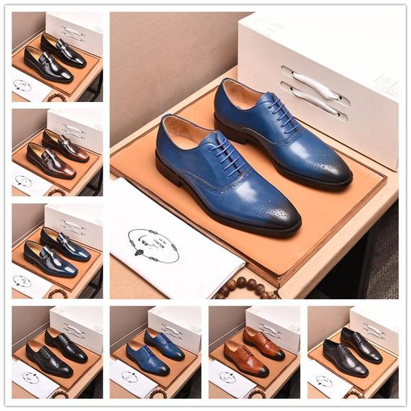 

15 style pd dress shoes leather fashion style casual lace-up vintage classic business for men zapatos de hombre size 38-45, Black