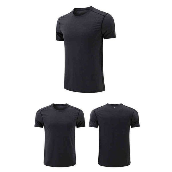 

men's summer lulu t shirts brand short sleeve t-shirt sports ice fitness quick drying clothes round neck loose running sweat wicking lu, White;black