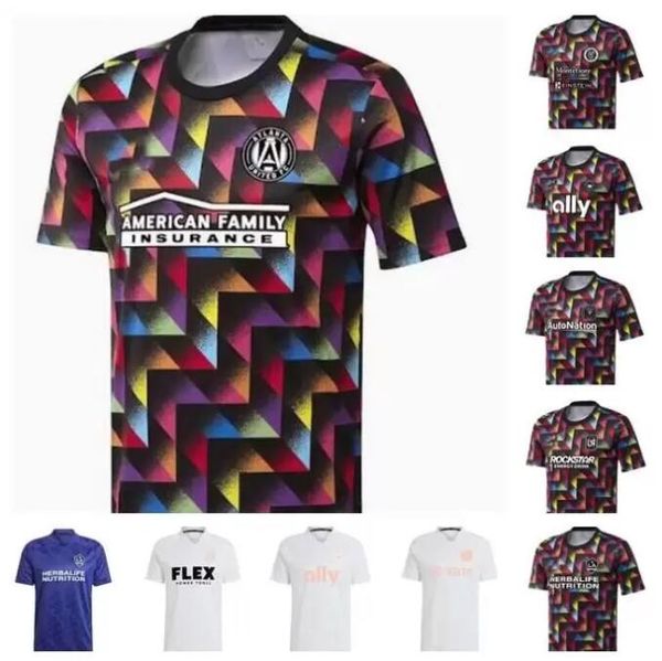 

22 23 mls soccer jerseys charlotte la special galaxy atlanta 2022 2023 united inter miami nycfc new lafc york lafc city fc jersey football s, Black;yellow
