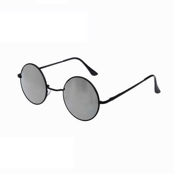 

classic round sunglasses women fashion brand designer metal frame vintage mirror sun retro rose gold circle reyed glasses female u2243, White;black