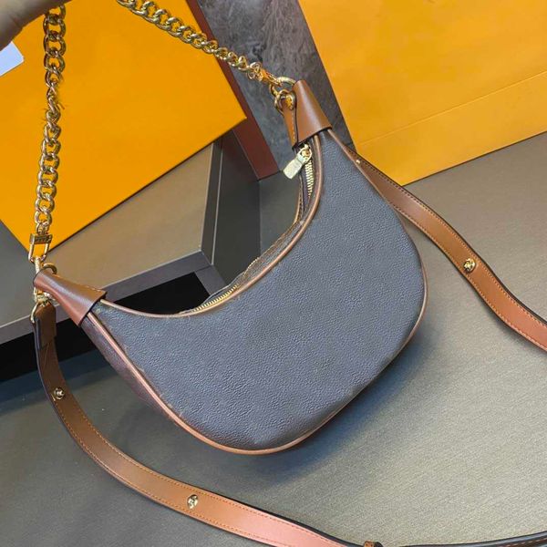 

bag designer armpit printed letter pattern artificial canvas leather large capacity urban metal chain fashion handbag