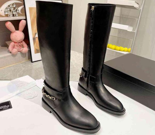 

realfine boots 5a 5740380 knee high boot for women with box size 35-41, Black