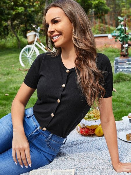 

solid button through cardigan x88y#, White;black