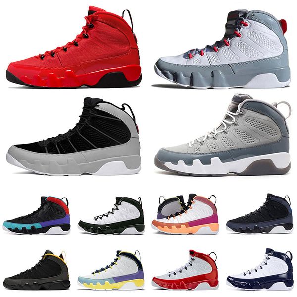 

new jumpman 9 basketball shoes for men trainers fire red particle grey big size 40-47 og space jam 9s mens sneakers statue motorboat jones c