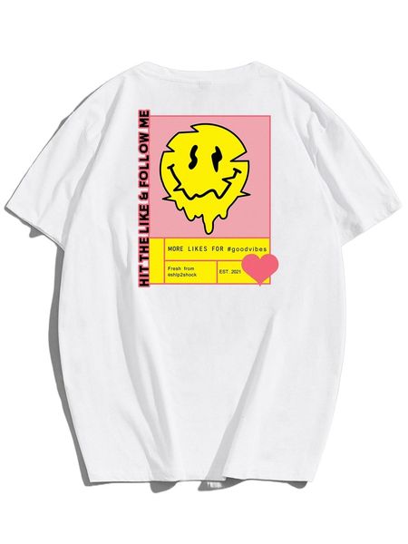 

romwe guys cartoon slogan graphic tee m8if#, White;black