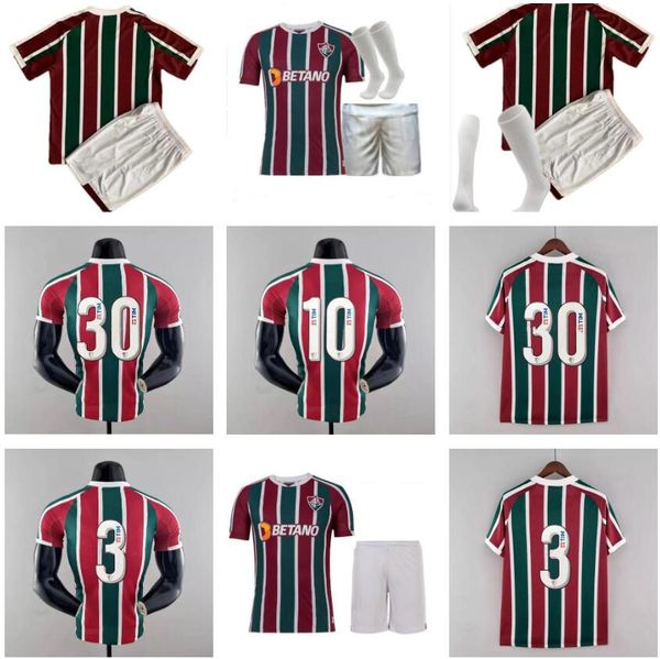 

22 23 fluminense mens kids soccer jerseys miguel ph ganso home green red 3rd football shirt nino egidio lucca fred short sleeve uniforms, Black;yellow