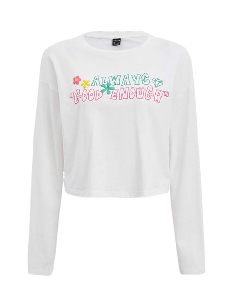 

letter graphic drop shoulder tee g9od#, White