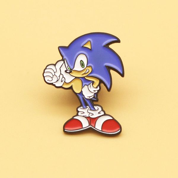 

creativity hard enamel pin cute badge backpack collar lapel game movie jewelry s1000, Blue