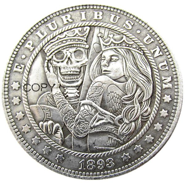 HB146-150 Hobo Morgan statunitense da un dollaro artigianale in argento placcato con copia di monete in metallo