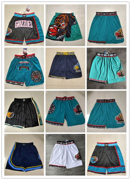 

memphis''grizzlies''men throwback basketball shorts pocket, Black