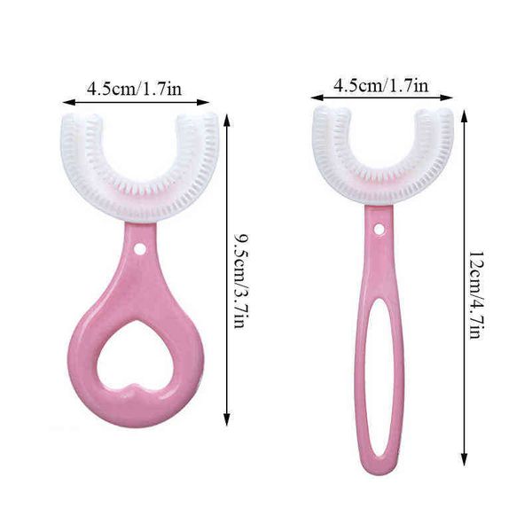 

toothbrush baby toothbrush children 360 degree u-shaped child teethers brush silicone kids teeth oral care cleaning 0511