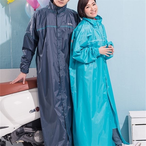 Adulto antivento uomini impermeabile donne lungo moto cappotto di pioggia coreano escursionismo all'aperto pioggia poncho giacca Gabardina Mujer idee regalo 201015