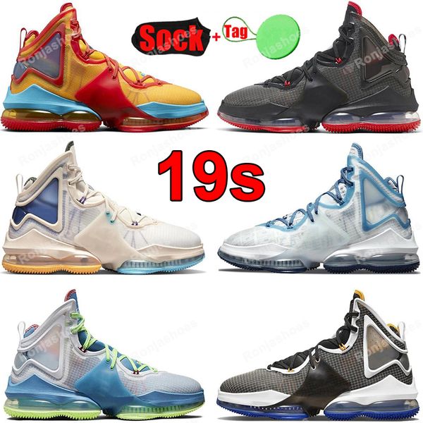 

2022 xix ep 19 bred shoes men basketball shoes 19s tune squad space jam minneapolis hardwood classic dutch blue lime glow mens trainers spor, Black