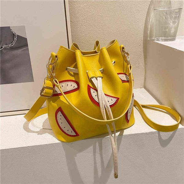 

fashion bucket crossbody bags for women large capacity shoulder women's bag handle 2022 luxury designer fruit female handbag g220517