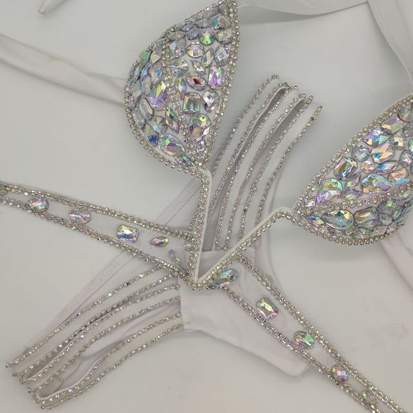 

venus vacation V collar rhinestone swimwear daimond bikini set push up swimsuit bling stones bathing suit