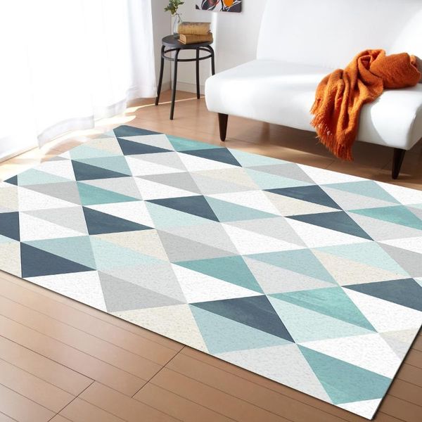 Tappeti Triangolo geometrico astratto Tappetino stampato Tappetini per porte Tappeto per bambini Tappeto per bambini Soggiorno Camera da letto Decorazione domestica modernaTappeti per auto