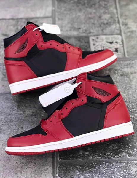 

shoes high bred reverse forbidden white blue black red banned athletic outdoors sneakers 555088-001 with