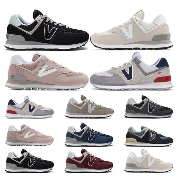 

designer luxurys 574 casual shoes for men womens black cloud white dark navy marred blue burgundy mens sports sneakers trainers size 36-44 9