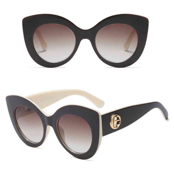 

fashion 2021 luxury brand sun glass men river vintage oversized trendy women cat eye sunglass wholale 2022, White;black
