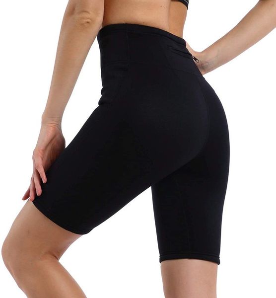 

women's 2mm neoprene shorts solid black keep warm suitable for diving aerobic surfing swimming cold water sports sauna sweat