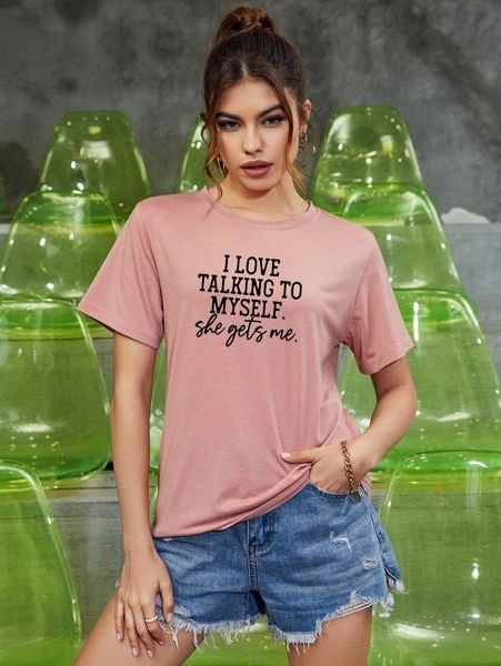 

slogan graphic round neck tee n39w#, White