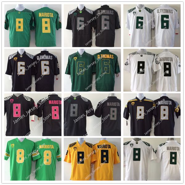 

ncaa 6 deanthony thomas jersey men's oregon ducks #8 marcus mariota jerseys green limited stitched american college football jersey emb, Black