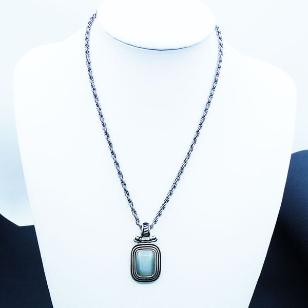 

europe and the united states to restore ancient ways opal silver pendant necklace